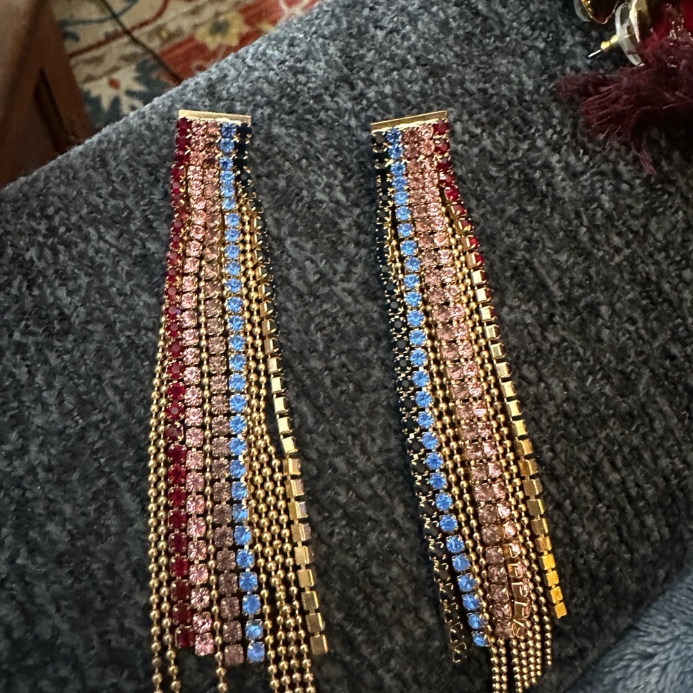 Express Gold Multicolor Dangle Earrings
